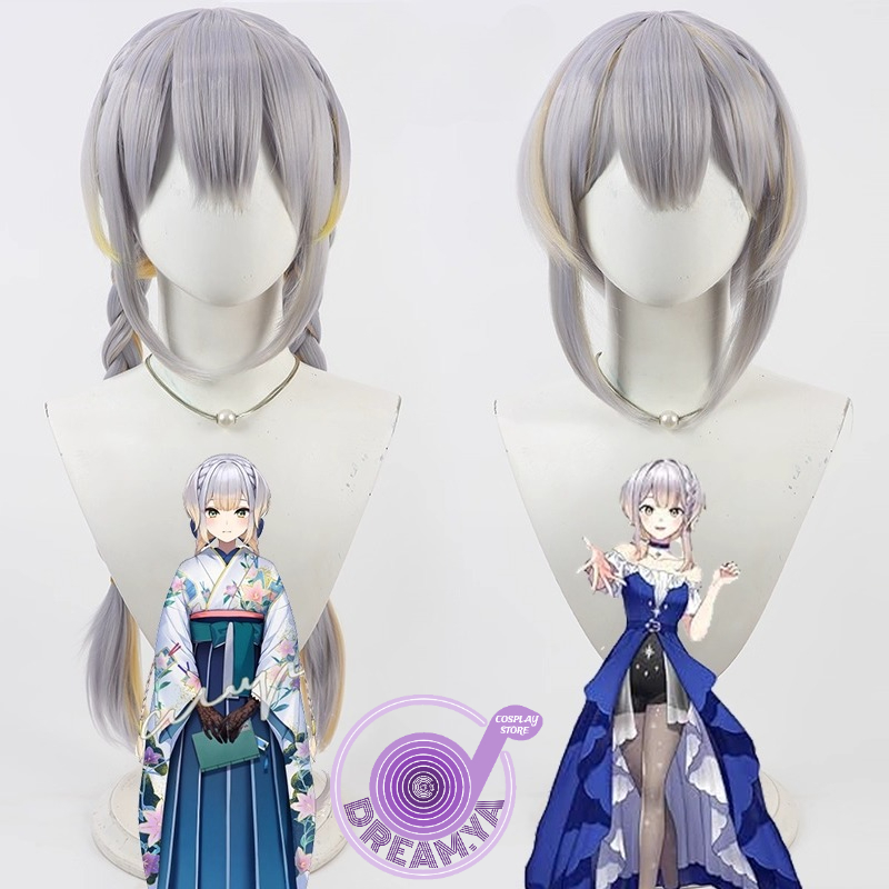 Synthetic Wigs - Shioriha Ruri Parrucca Cosplay Vtuber Grigio