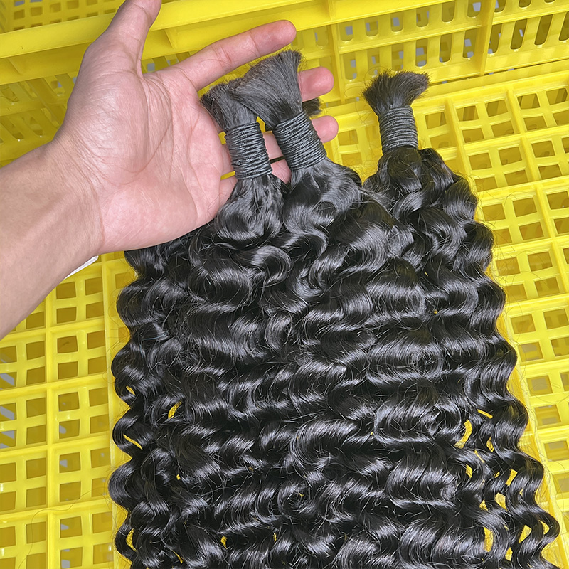 Capelli Umani 100% Grezzi per  - Water Wave Bulk Human Hair For Braiding recensione e prezzo