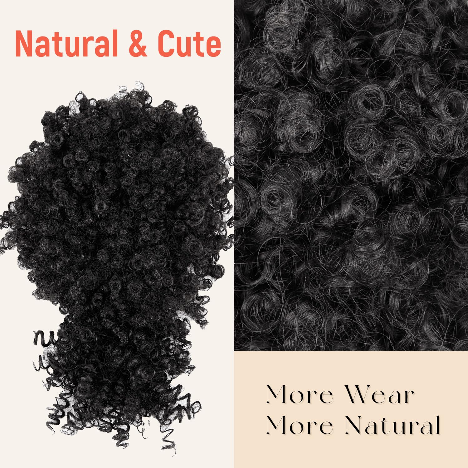 Coda di Cavallo Corta con Coul - Drawstring Afro Curly Puff Ponytail recensione e prezzo