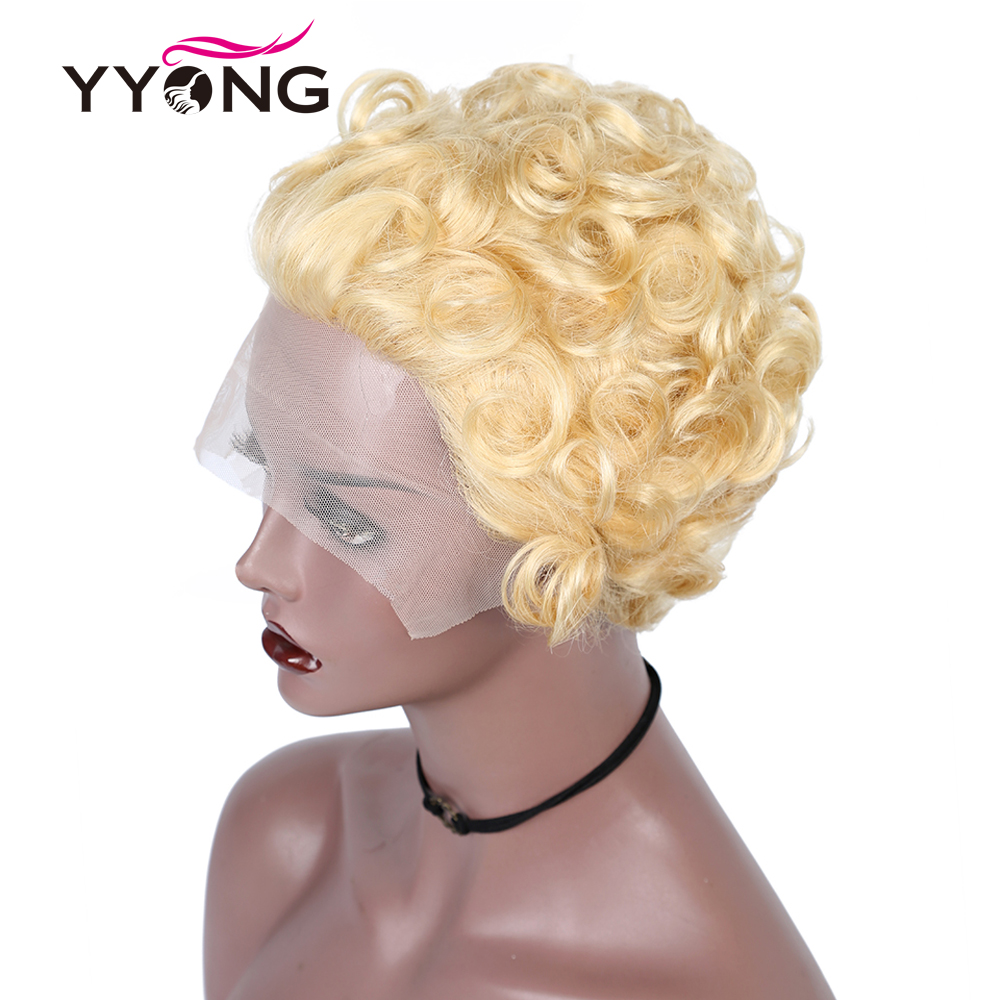 613 Biondo miele Parrucca in p - Short Pixie Cut Wig Human Hair Cheap recensione e prezzo