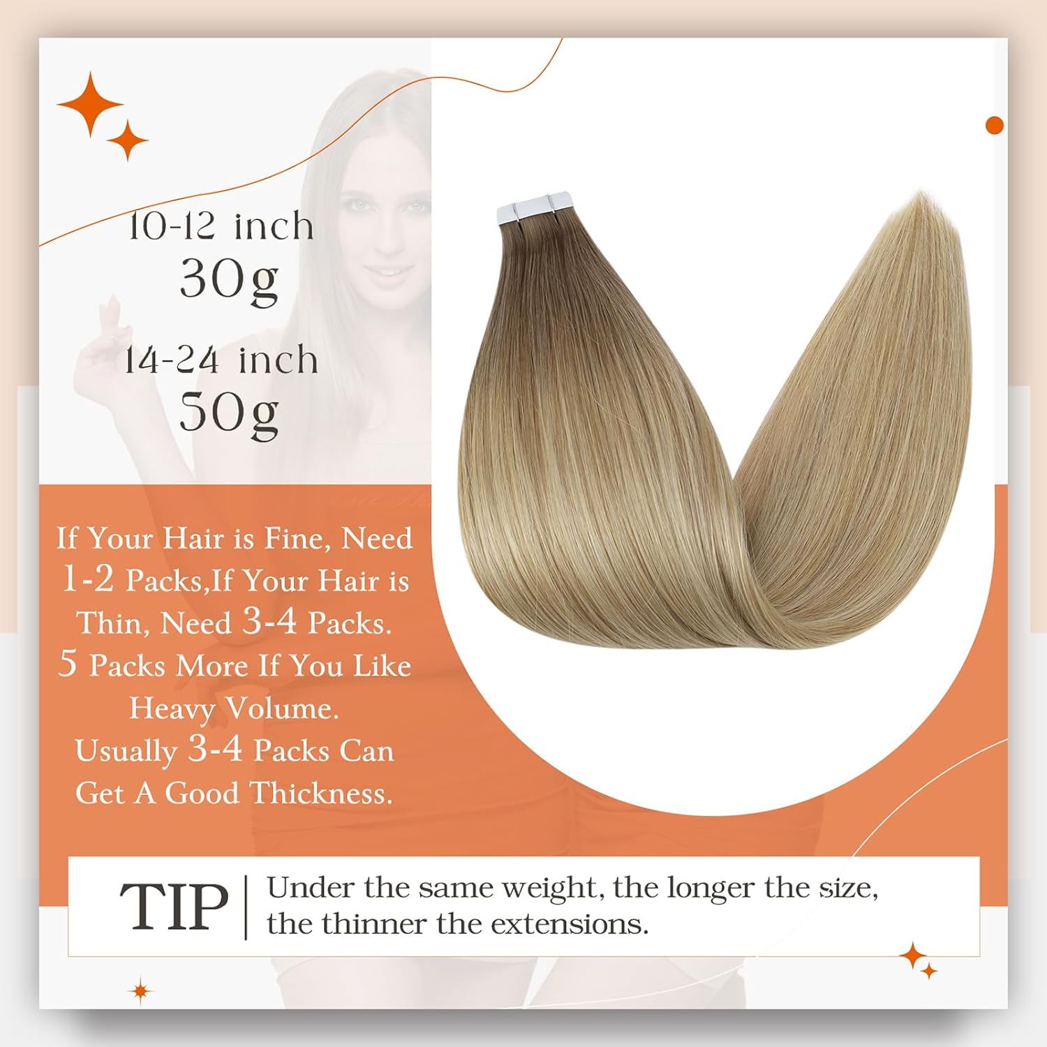 Nastro Omber Full Shine nelle  - Invisible Tape In Extensions Real Hair recensione e prezzo