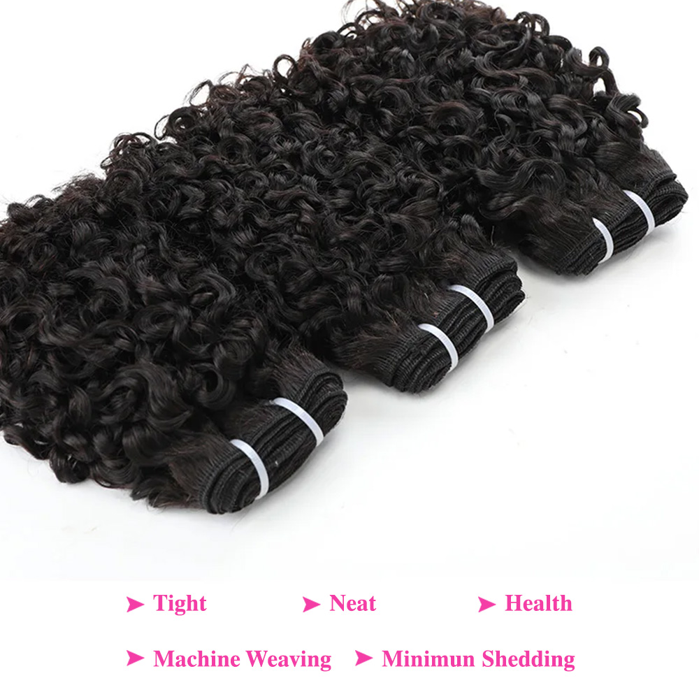 Fasci di capelli ricci pixie c - Deep Wave 3 Bundles With Closure recensione e prezzo